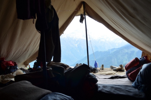 A view from our camp at Biskeri Thatch