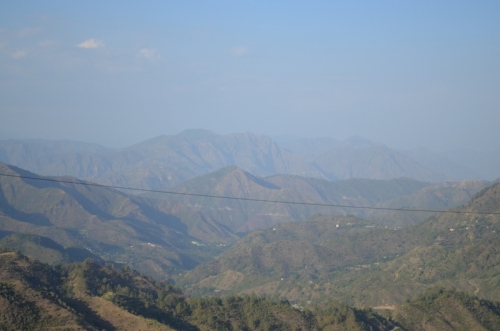 A birds eye view of villages on mountains
